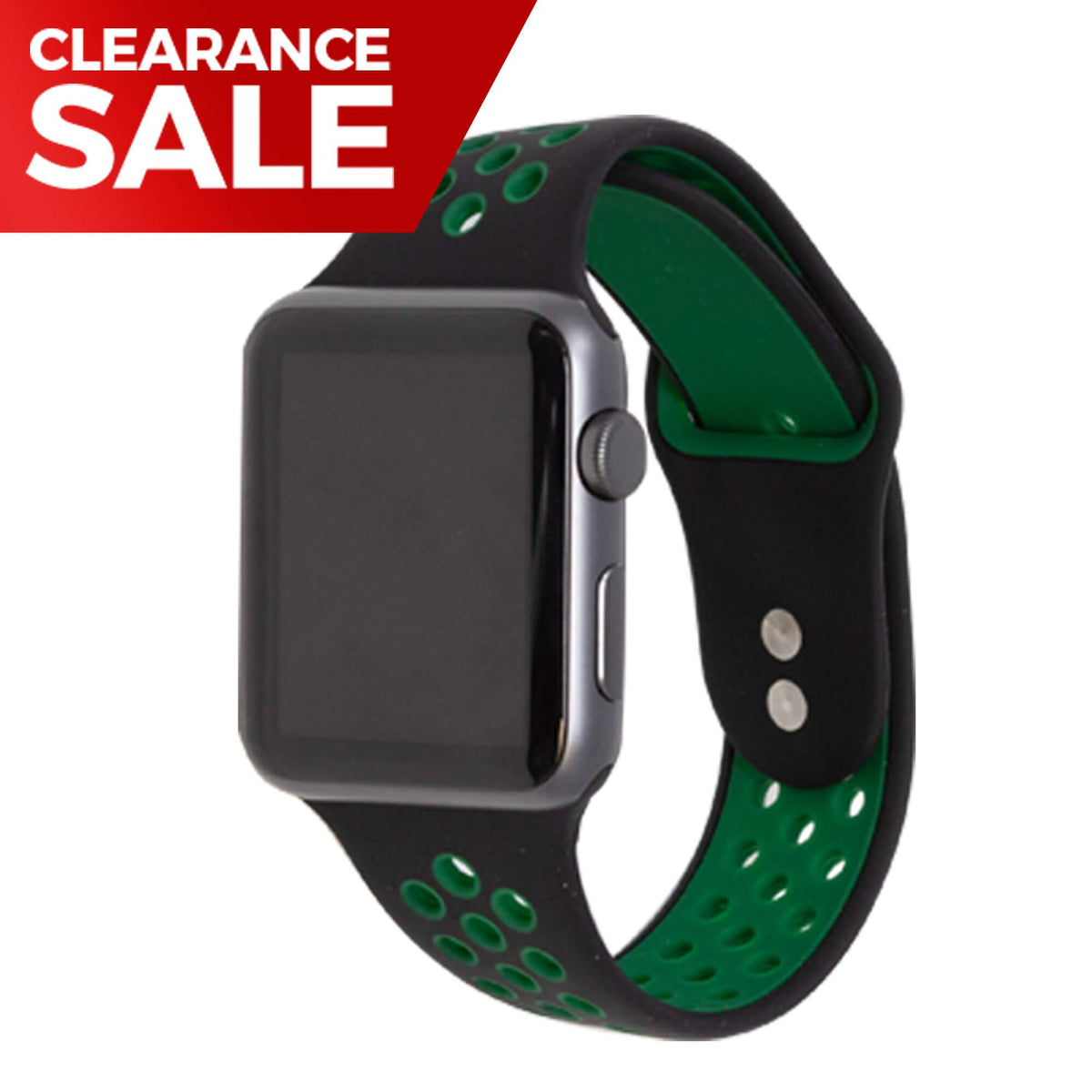 Active Silicone Watch Bands Epic Watch Bands ep-act-38mm-whiteemerald Active Silicone Watch Bands 