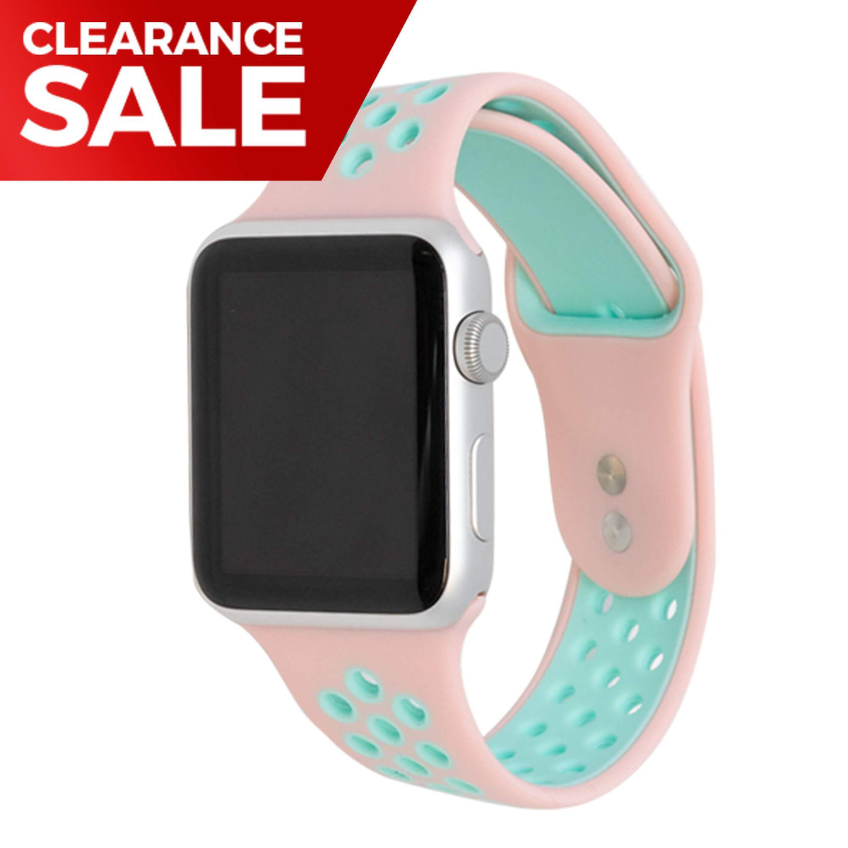 Active Silicone Watch Bands Epic Watch Bands ep-act-38mm-whiteemerald 